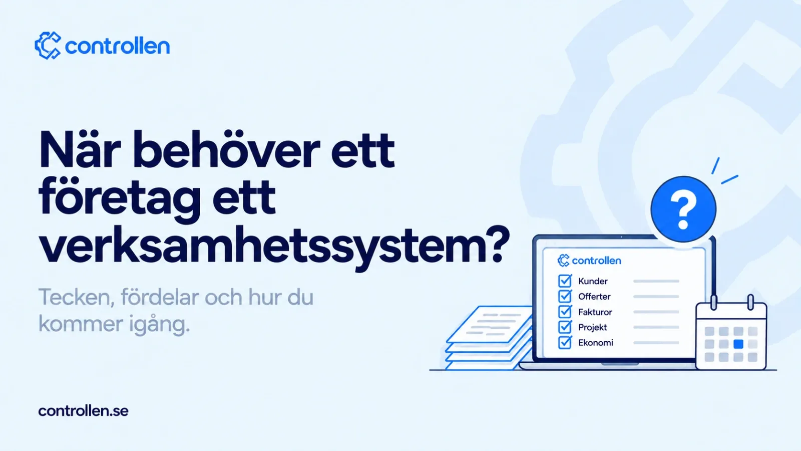 När behöver ett företag ett verksamhetssystem?
